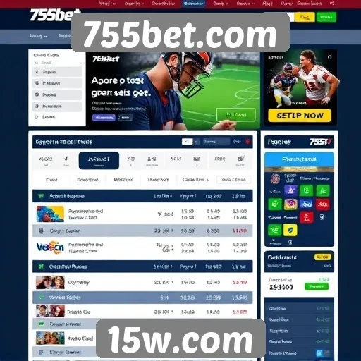 Interface e usabilidade do site 755bet